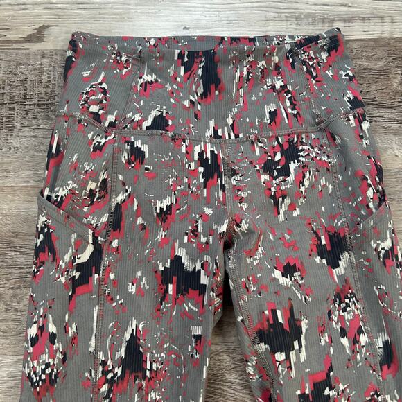 Lululemon Wunder Train Leggings Gray Abstract Print High Rise 25” Size 4 - Picture 5 of 9